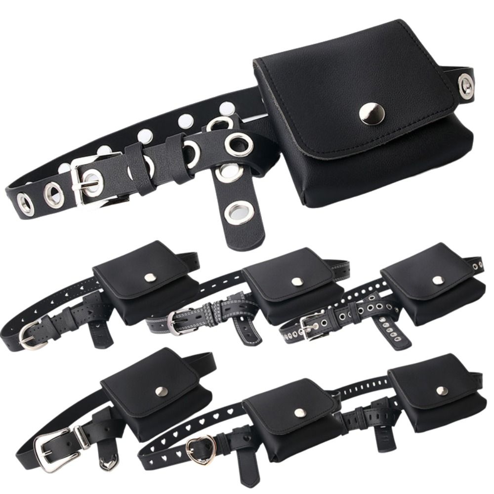 Belt Bag Leather Wide - Geschenke: PU-Leder Damen-Gürteltasche mit Verstellbarem Riemen,