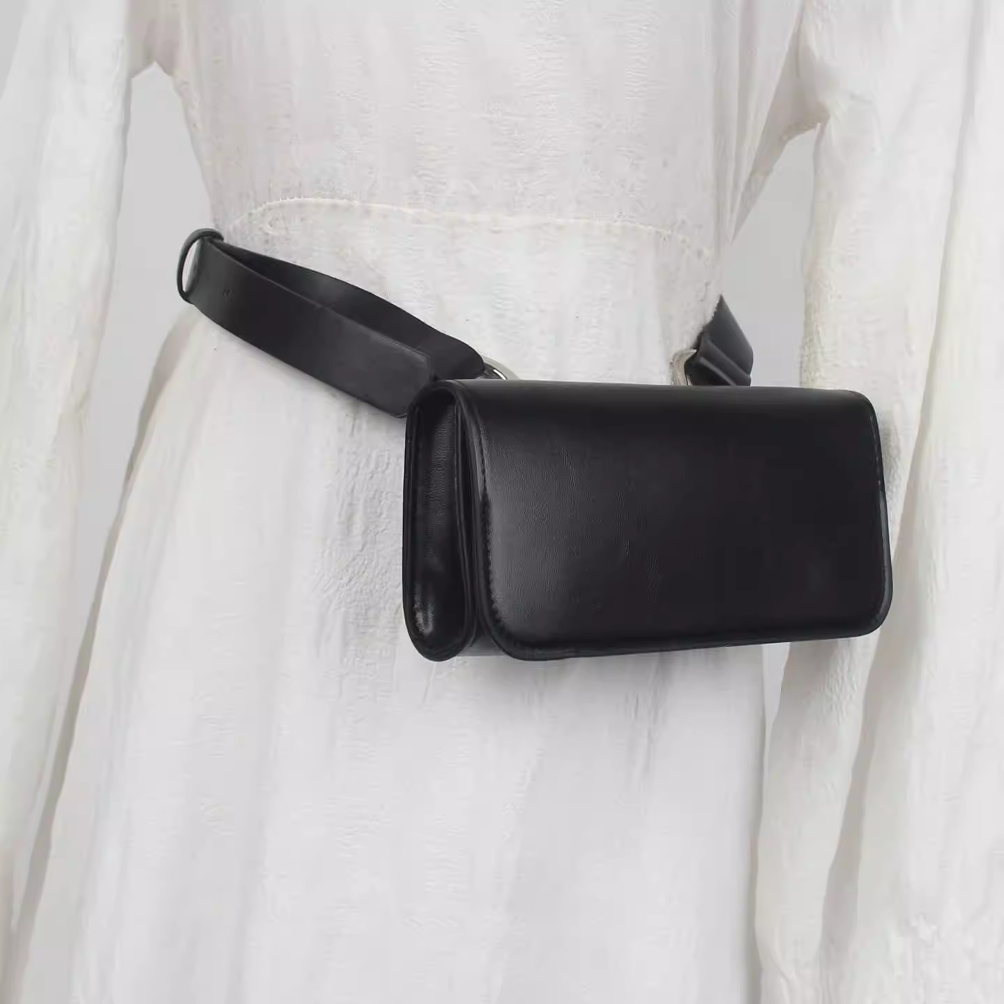 Belt Bag Leather Wide - PU-Leder Gürtel für Damen und Herren,
