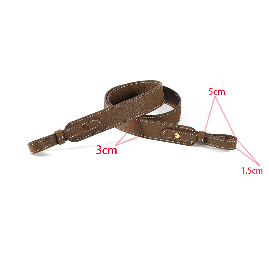 Belt Bag Leather Wide - Vollleder Togo Etoupe Echtleder 3 cm
