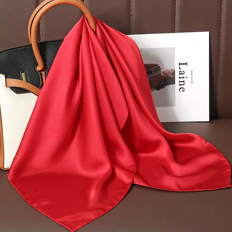 Luxury Bags China - Luxus Einfarbig Seide Quadrat Schal Frauen