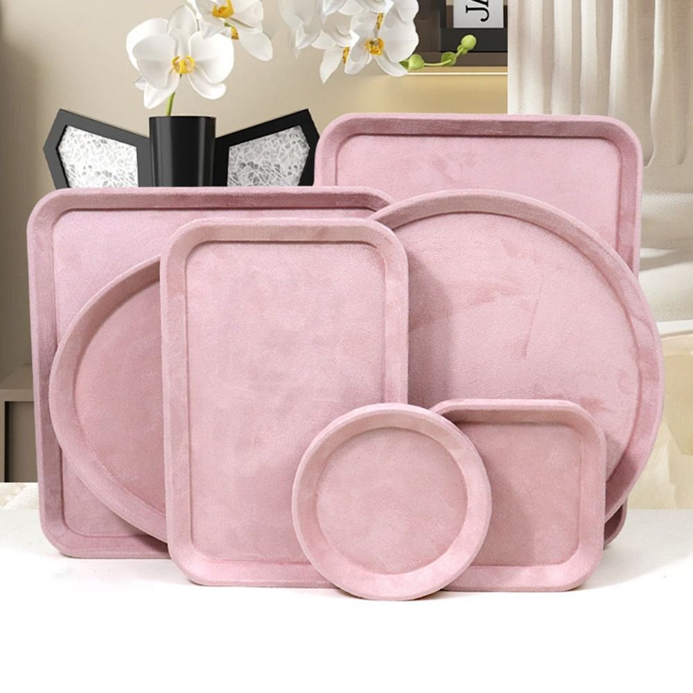 Luxury Bags List - Samt-Schmuckpräsentationstablett: Exquisiter Luxus-Organizer, einfarbige Schmuckaufbewahrungsbox, Zubehör-Display