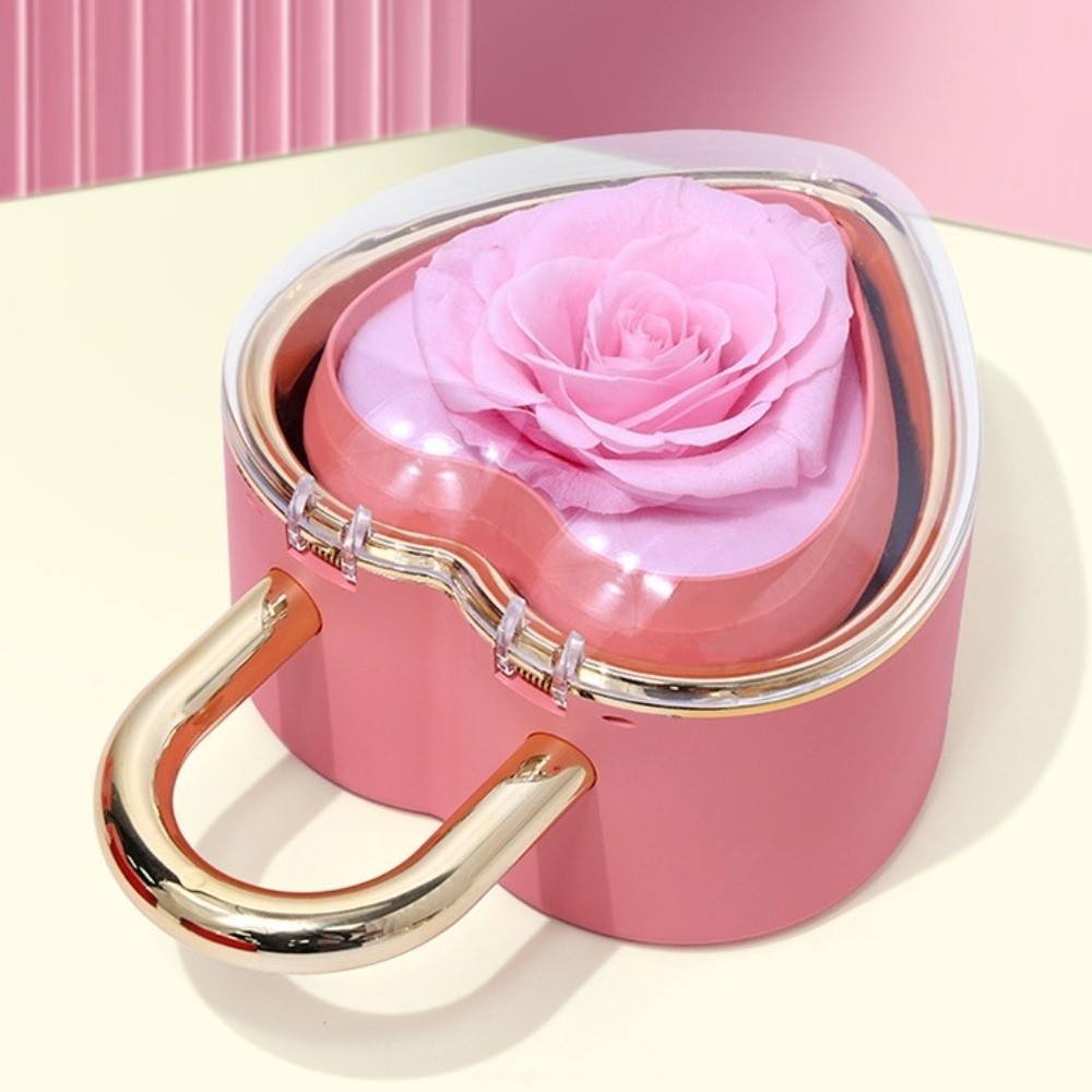 Luxury Bags List - Rotierendes Herzförmiges Vorhängeschloss Schmuckbox Luxus Seifenrose