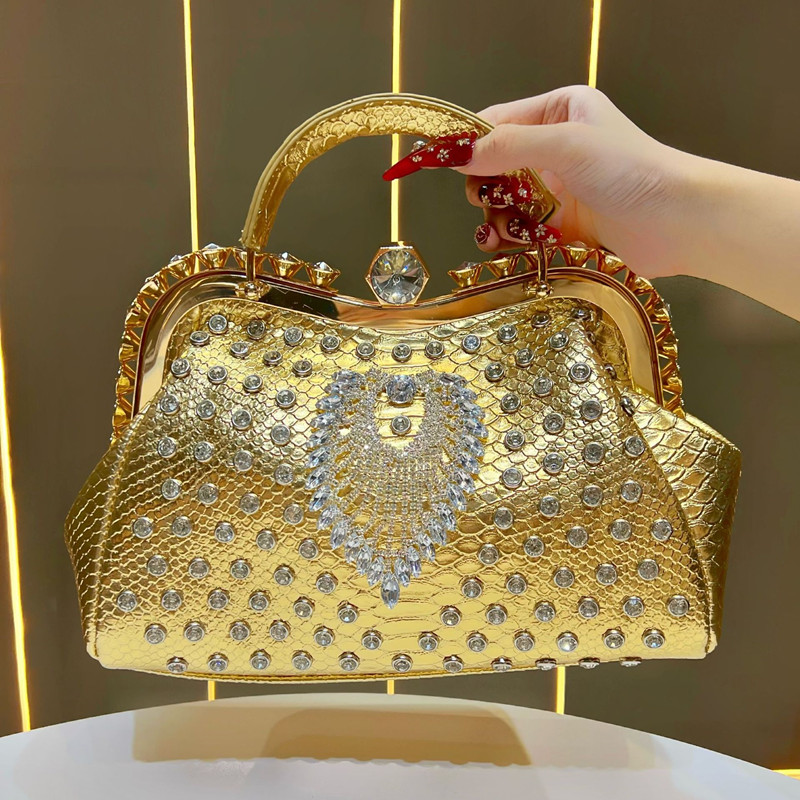 Luxury Bags Lv - 2025, High-End-Handtaschen mit großen Strasssteinen und
