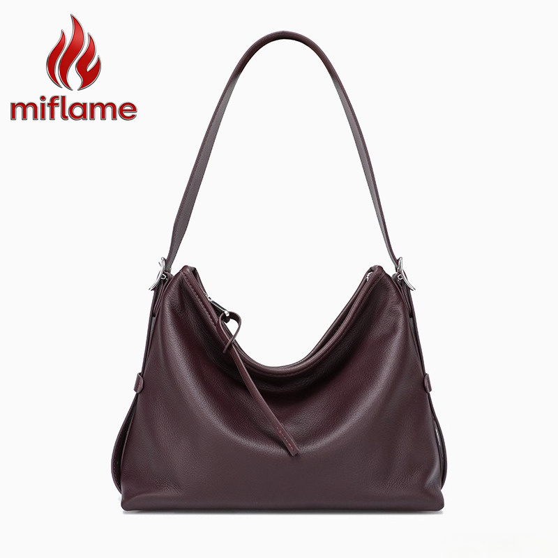 Quiet Luxury Bags Tote - Echte Leder-Schultertasche für Damen Vollnarbenleder-Handtasche mit