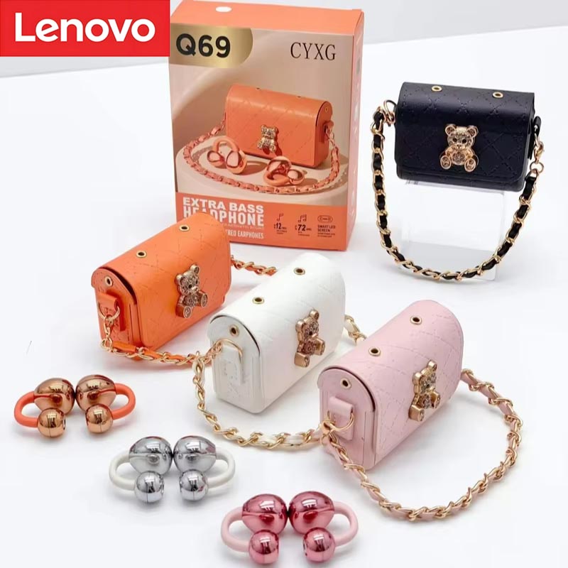 Luxury Bags Videos - Lenovo Neue Bluetooth-Kopfhörer Kreatives Luxus-Design Ledertaschen-Optik