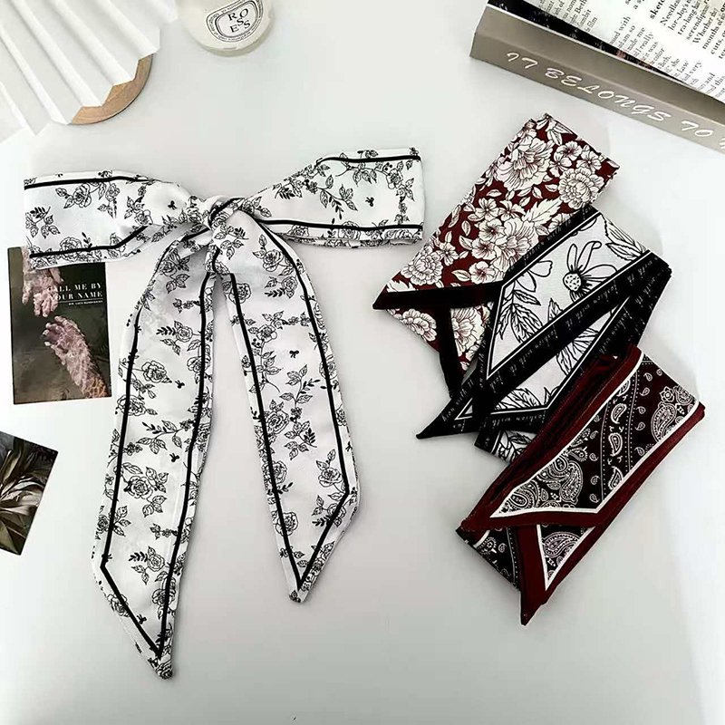 Luxury Bags China - Luxuriöser Damen-Seidenschal, schmal, lang, als Haarband,