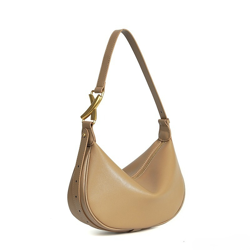 Luxury Bags Everyday - Minimalistische Halbmond-Schultertasche für Damen aus Echtem
