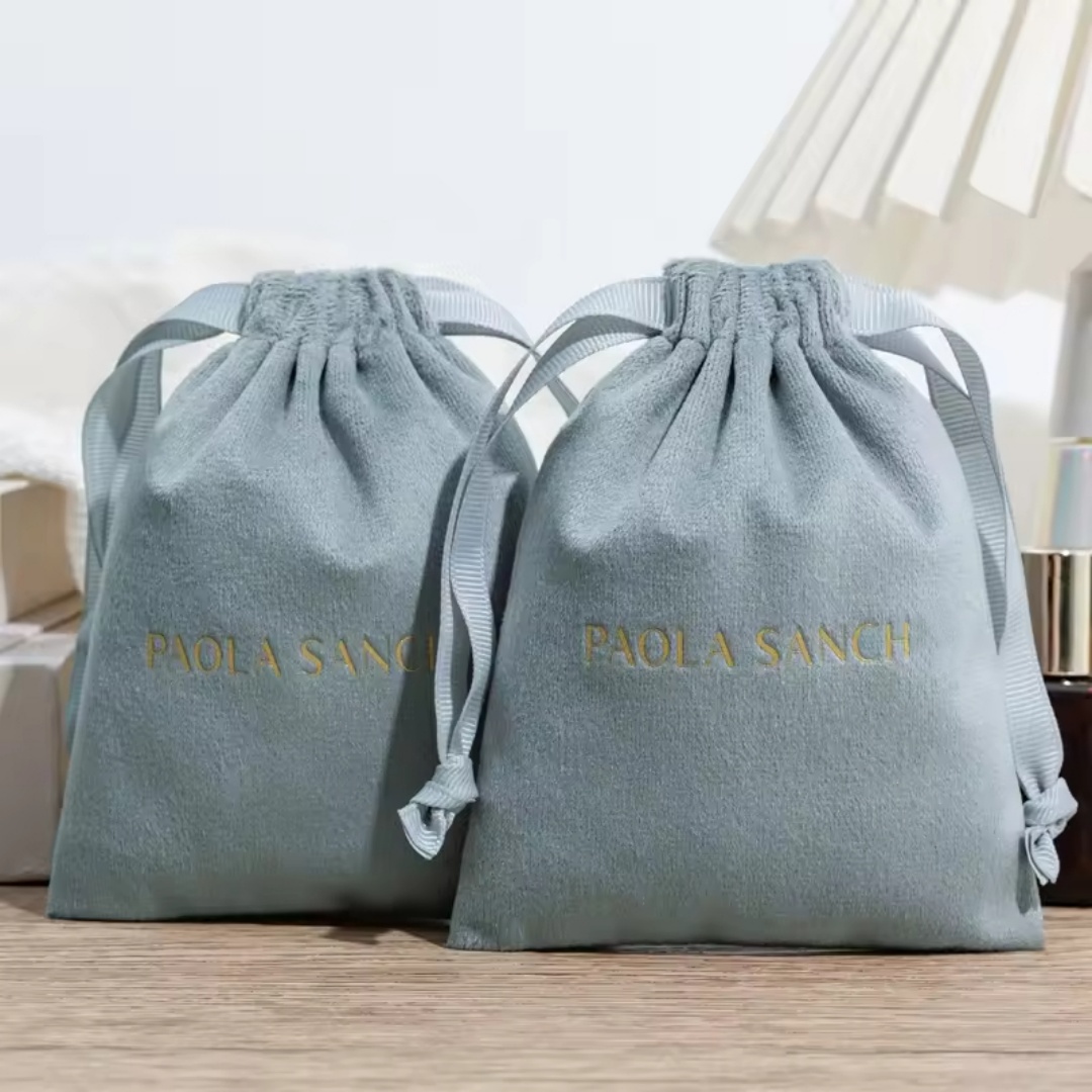 Luxury Bags For School - Luxuriöser Samtbeutel mit individuellem Logo-Aufdruck für