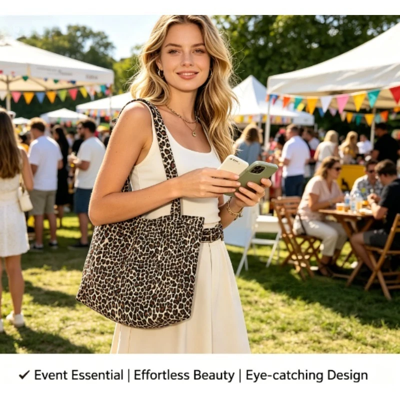 2026 Leopardenmuster Canvas-Tr – Quiet Luxury Bags Tote Bewertung und Preis