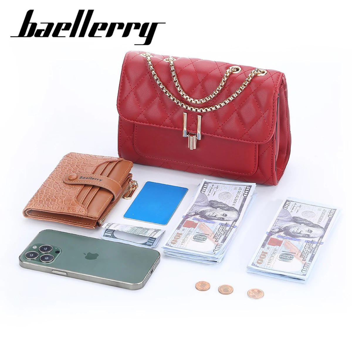 Baellerry Damen-Umhängetasche, – Chain Crossbody Quilted Bewertung und Preis