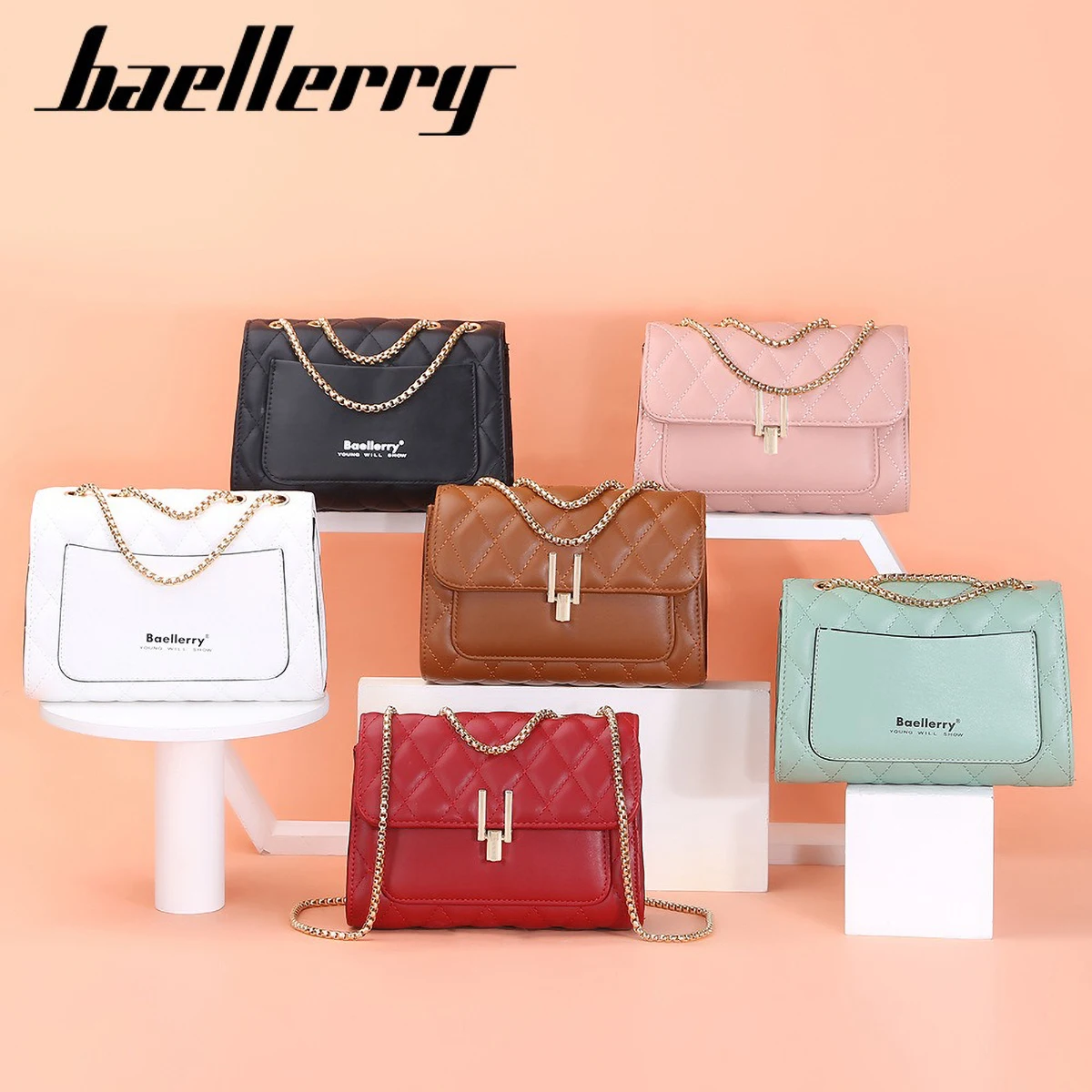 Baellerry Damen-Umhängetasche, – Chain Crossbody Quilted Bewertung und Preis