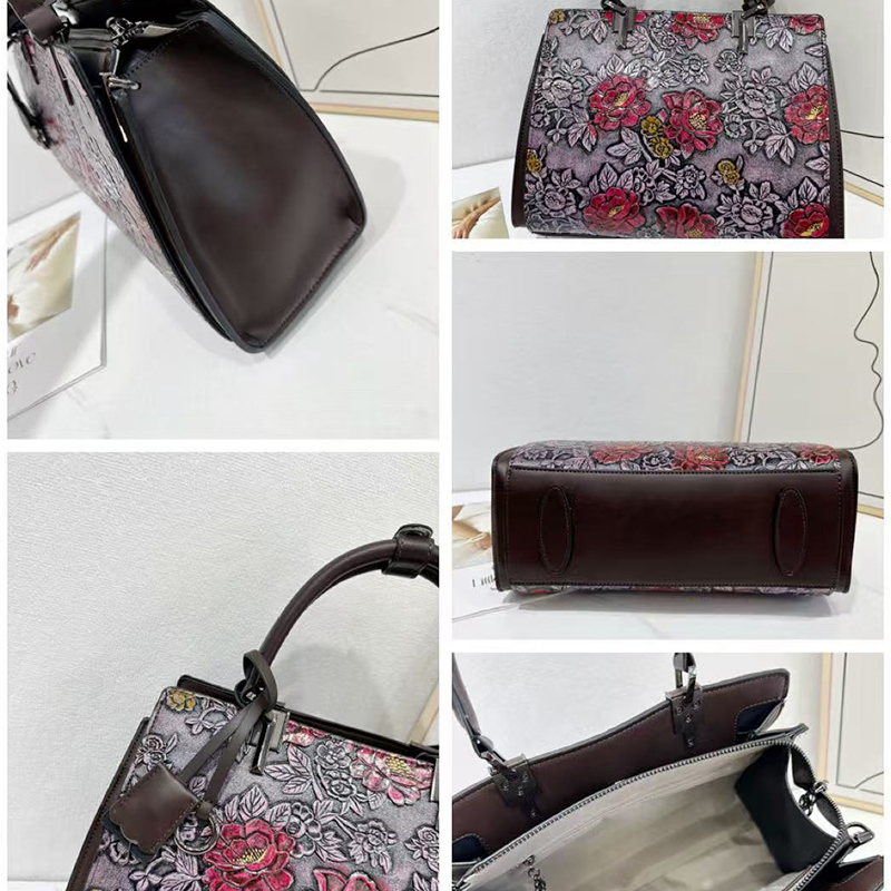 Vintage 3D Geprägte Blumen-Tra – Quiet Luxury Bags Tote Bewertung und Preis