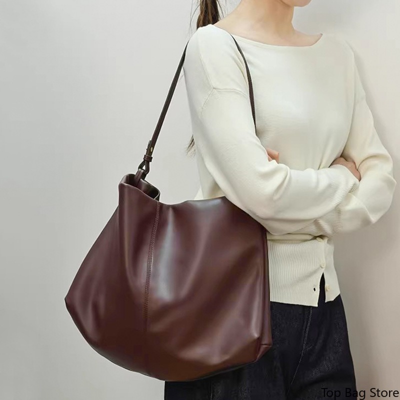 Echte Leder-Schultertasche für – Quiet Luxury Bags Tote Bewertung und Preis