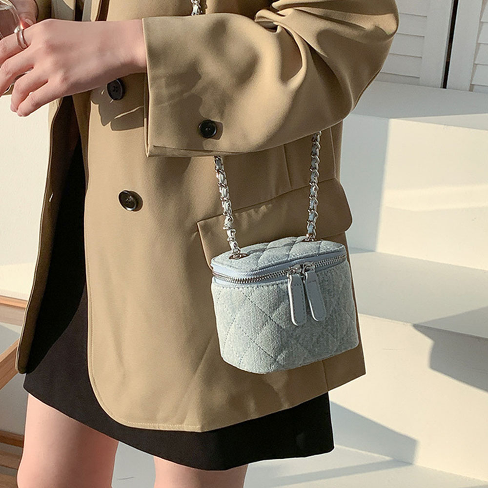 Kleine gesteppte Box-Umhängeta – Chain Crossbody Quilted Bewertung und Preis