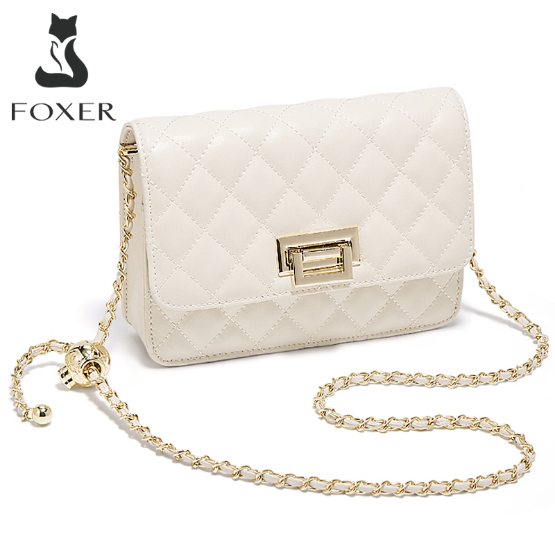 FOXER 2026 Damen Weiße Gestepp – Chain Crossbody Quilted Bewertung und Preis