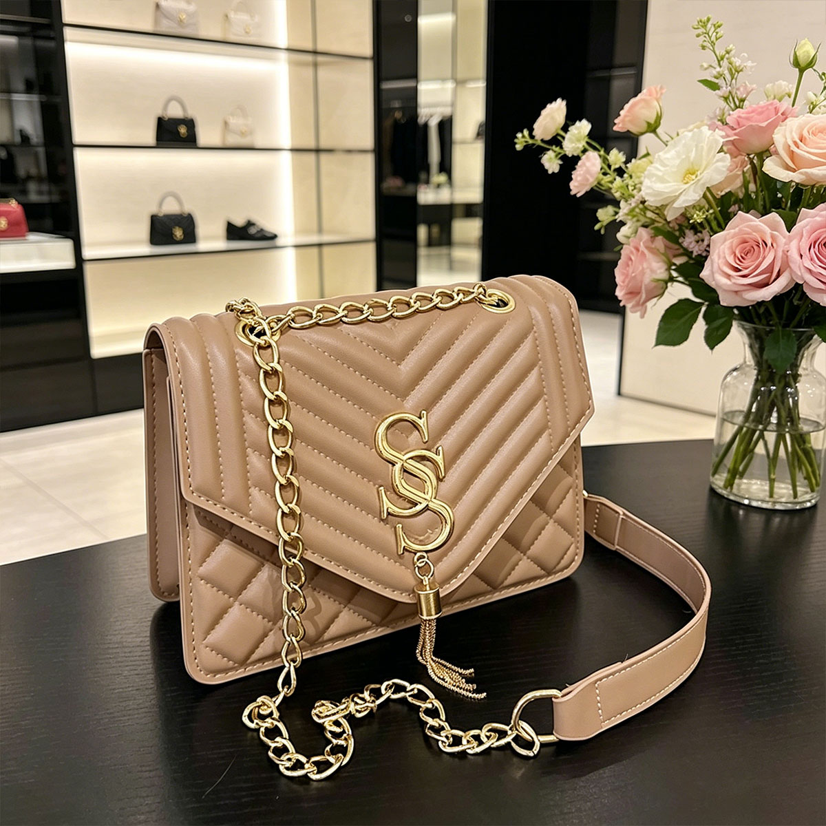 Leichte, luxuriöse, elegante,  – Chain Crossbody Quilted Bewertung und Preis