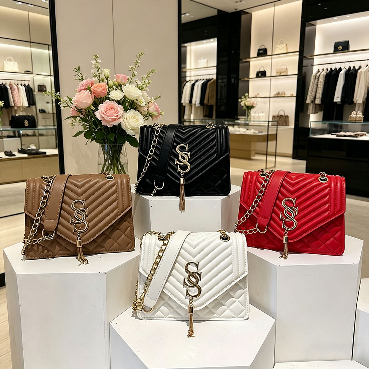 Leichte, luxuriöse, elegante,  – Chain Crossbody Quilted Bewertung und Preis
