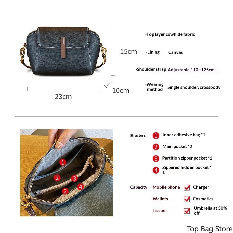 Echte Leder-Umhängetasche für  – Luxury Bags Everyday Bewertung und Preis