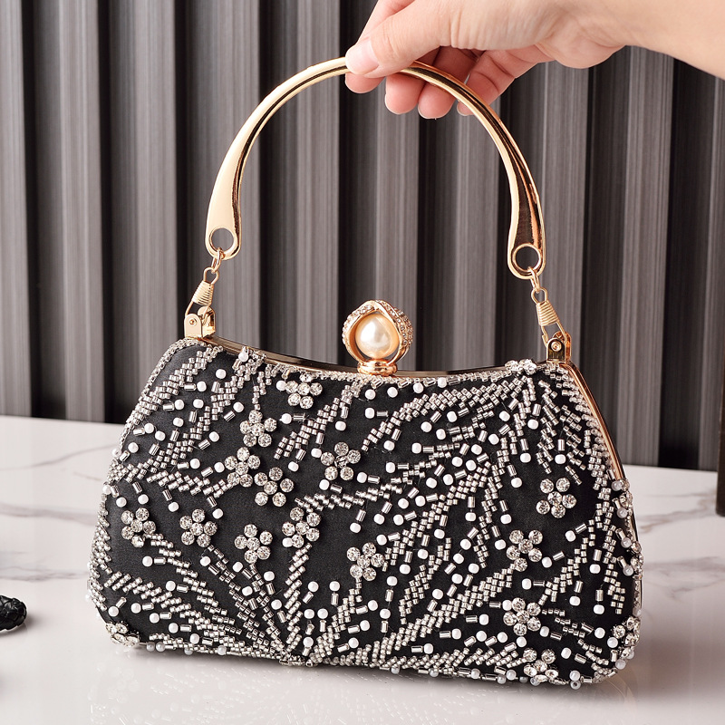 Schwarze Handtasche mit Perlen – Luxury Bags China Wholesale Bewertung und Preis