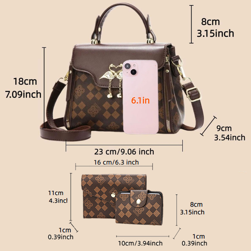 3-teiliges Damen-Taschenset, l – Luxurious Bag Bewertung und Preis