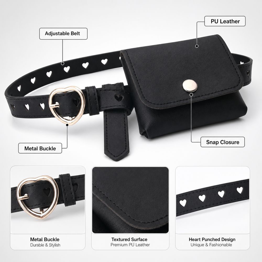 Neue Damen-Gürteltasche aus PU – Belt Bag Leather Wide Bewertung und Preis
